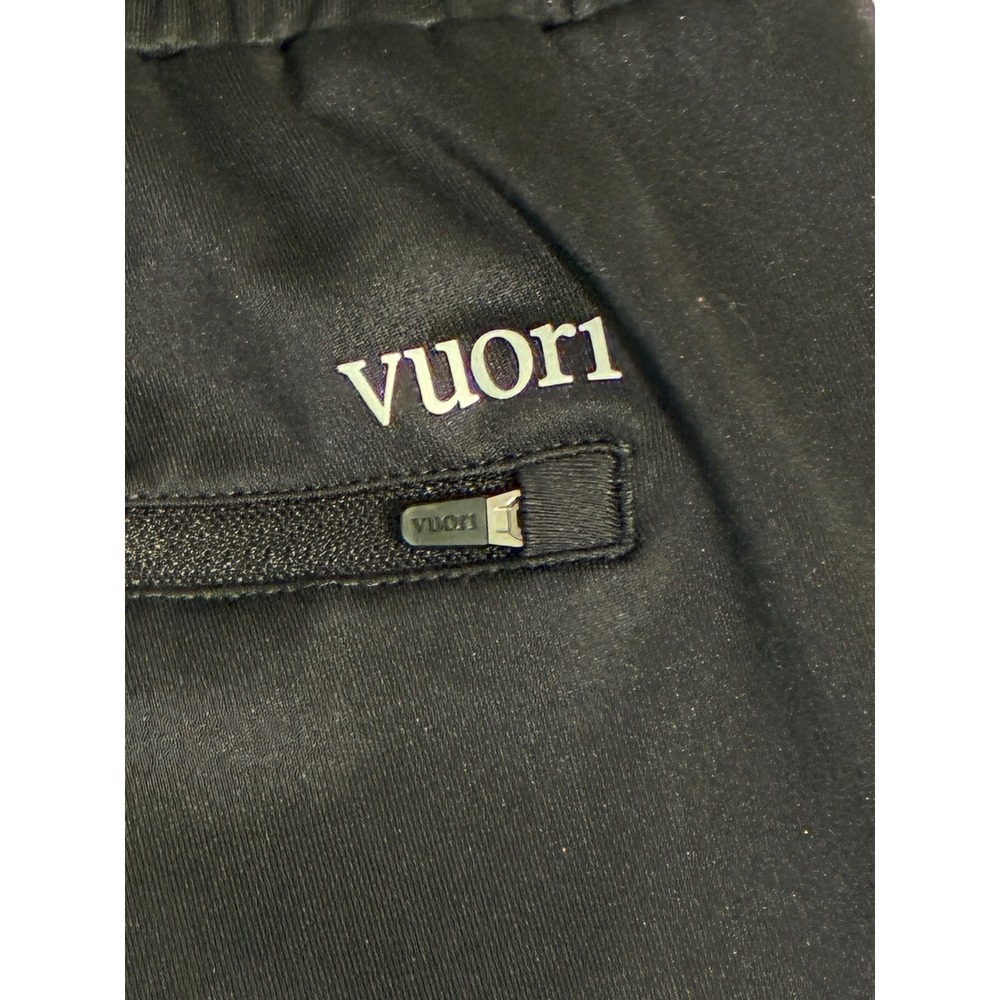 Vuori Mens XL Sunday Performance Track Pants Black Ankle Zip Joggers V454 - Picture 2 of 12